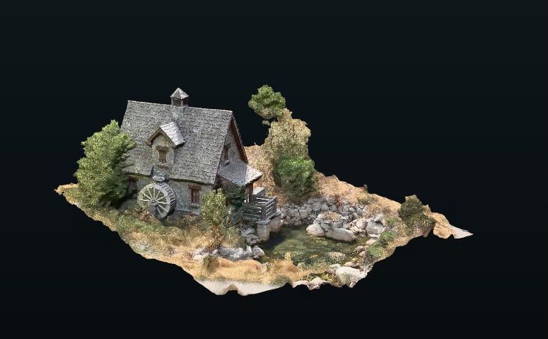 Evermore water wheel cottage captured in 3D